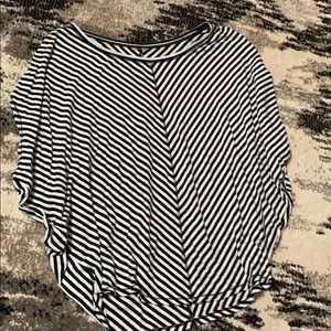 Over the shoulder striped shirt